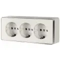 Розетка тройная с заземлением и шторками Werkel Gallant W5073103 слоновая кость IP20