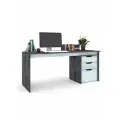 Есэндвич S Grand Лаворо Стол компьютерный с ящиками 180х60х75 см (Цемент темный/Цемент светлый)
