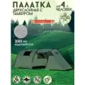 Палатка туристическая 4-местная LANYU LY-1909-3, зеленая