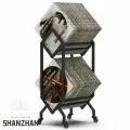 Подставка под виниловые пластинки, диски, полка для журналов и книг лофт