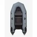 Моторная лодка ПВХ Лидер Тайга-270-М двухместная, с натяжным дном, сварные швы, серого цвета
