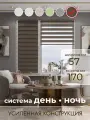 Рулонные шторы День-Ночь Мокко 57х170 см, Светонепроницаемость 70 % ORNETTA