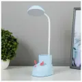 Лампа настольная «Ботинок лось» LED 3 режима 3 Вт USB органайзер синий 8×11×31 см RISALUX