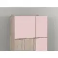 Есэндвич Лаворо Антресоль для шкафа двухстворчатого 80х50х52 см, левая (Анкор светлый/Розовый кварц)
