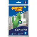 Перчатки Фрекен БОК хозяйственные Универсальные с экстрактом алоэ и ванили, 1 пара, размер S, цвет зеленый