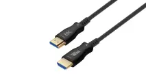 Кабель HDMI Wize [AOC-8K-HM-HM-100M] оптический, малодымный, 100 м, 8K/60HZ 4:4:4, v.2.1, ARC, 19M/19M, HDCP 2.2, Ethernet, черный, коробка