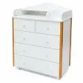 Пеленальный комод Мой Малыш Marco 800 KD-900 с ящиками для одежды, ЛДСП, белый-бук