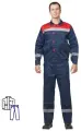 Костюм рабочий летний муж. л20-КБР син/красн (р.56-58) 170-176
