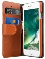 Кожаный чехол книжка Melkco для iPhone 7/8/SE 2020/SE 2022 - Wallet Book Type - оранжевый