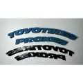 Наклейки на шины TOYO TIRES PROXES синие. Клей в комплекте. Резиновые буквы для колес авто, надписи спортивные на диски и резину.