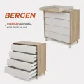 Комод пеленальный Rant Bergen 84см 4 ящика арт.105, Crystal Beige