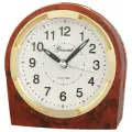 Будильник кварцевый с подсветкой и повтором сигнала гранат PT102-М4 цвет и фактура дерева красный орех, размер 9,8х10,3 см