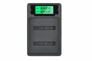 Двойное зарядное устройство USB-LCD-NPBN1/Casio NP120 Micro и Type-С USB Dual charger с дисплеем