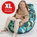 Кресло-мешок Bean Joy, пуфик мешок, бескаркасное кресло, размер XL, оксфорд, Приключения Дино