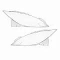 Стекла фар для Mazda 6 GH 2007-2013 Комплект 2шт, стекла фар Мазда 6 gh (фары без адаптива)