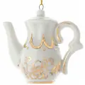 Елочная игрушка из фарфора Чайник - Королевское чаепитие 7 см, подвеска, Kurts Adler, J7488-1
