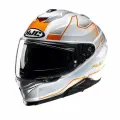 Мотошлем HJC I-71 IORIX MC27. M. Белый-оранжевый