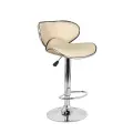 Стул барный Эколайн Сатурн WX-2356, экокожа, металл, бежевый