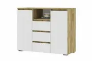 Комод Хелен КМ 01 (1.202х0.958х0.460) цвет Дуб крафт золото - Белый Стендмебель