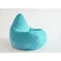 Кресло-мешок Мир Пуффов «Груша», велюр, бирюзовый, XXXL, съемный чехол на молнии