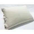 50х70 Наволочка льняная бежевая на пуговицах Linen наволочка из льна на пуговицах 50х70