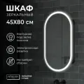 Зеркало-шкаф Reflection Black LED 450х800 RF2003BL