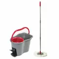 Набор для уборки Лайма ведро 14 л/7 л с отжимом и педалью, швабра с круглой насадкой, (2 шт, кольцо) (603622)