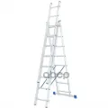 Лестница трехсекционная H=4.15м 3х8 ступеней алюминиевая СИБРТЕХ Сибртех арт. 97818