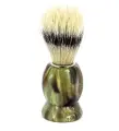 Помазок для бритья Mondial, пластик, свиной ворс, рукоять - цвет оникса