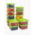 Контейнер для хранения с крышкой пластиковый кухонный, 15 шт, салатовый