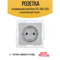 Розетка встраиваемая Lezard Vesna 742-3588-122B с заземлением цвет платина