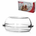 Посуда для СВЧ овальная 1,8л + крышка 2,85л (утятница) 35*19*15 см