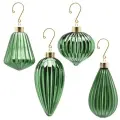 Набор стеклянных елочных игрушек La Grave 8-13 см зеленый, 8 шт, подвеска