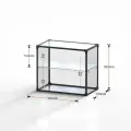 Акриловый кофр для хранения, жёсткое дно, прозрачное стекло, длина 35, ширина 20, высота 30, 1 шт