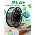 PLA+ пластик LIDER-3D для 3D принтера 1.75 мм, Серый тёмный, 1 кг