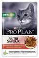 Влажный корм для стерилизованных кошек и кастрированных котов Pro Plan Nutri Savour с говядиной 12 шт. х 85 г (кусочки в соусе)