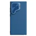 Чехол синего цвета от Nillkin для Samsung Galaxy S24 Ultra с металлической откидной крышкой и поддержкой магнитной беспроводной зарядки MagSafe, серия CamShield Prop Magnetic Case