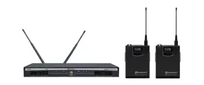 Relacart UR-222DMT 2-х канальный приемник UR-222D + два поясных передатчика UT-222 + 2 петличных микрофона