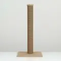 Когтеточка-столбик толстый, искусственный мех, джут, 40 х 40 х 80 см, бежевый