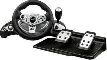 Руль Диалог GW-255VR Dialog CyberPilot - вибро, 2 педали+рычаг, PC USB/PS4&3/XB1&360/Android/Switch