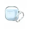 Elago для AirPods 4 чехол Clear Hang case Aqua Blue