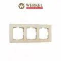 Рамка из стекла на 3 поста Werkel Favorit W0031111, цвет шампань