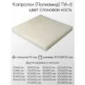 Капролон белый ПА-6 лист толщина 10 мм 10x500x500 мм