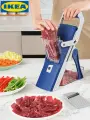 IKEA Ручная многофункциональная овощерезка, устройство для нарезки мяса/фруктов, машина для нарезки овощей кубиками, синий