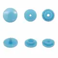 Кнопки для одежды трикотажные 12,5 мм и 10 мм, 1000 шт, пластиковые, NEW STAR (небесно-голубой)