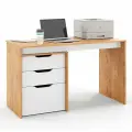 Письменный стол с тумбой, с ящиками Есэндвич S Grand Лаворо 130х60х75 см (Дуб бунратти/Белый)