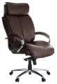 Кресло руководителя Helmi HL-ES03 Invincible повыш. прочн, кожа коричн, мультибл, хром, до 250кг