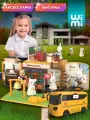 Кукольный домик с мебелью WiMi, складной автобус трансформер