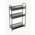 Этажерка с полками, в офис, квартиру, на дачу, в ванную, прихожую, кухню, на балкон, полотенец, вещей, черный, 1 шт.