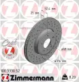 ZIMMERMANN 100.3330.52 диск торм AUDI A4/A5/Q5 1.8-2.0TFSI/2.7-3.0TDI/3.2FSI 07- ПЕР вент SPORT 314X25